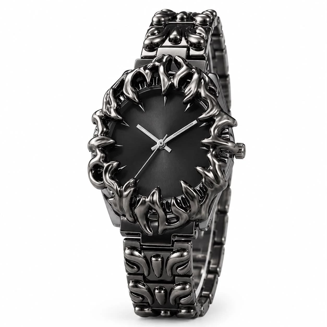 Y2K chrome watch — product photo 1